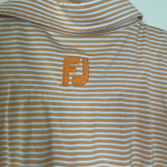 Footjoy Golf Polo Men’s Orange Striped Walnut Creek Size Large‎ - Picture 5 of 5